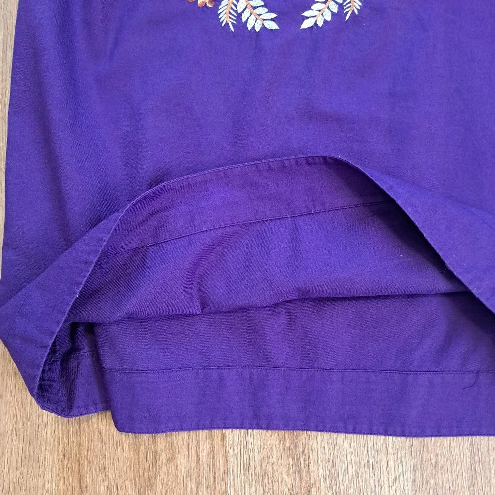 Free People Fleur Du Jour Purple Cotton Mini Dress Size Misses Extra Sma…